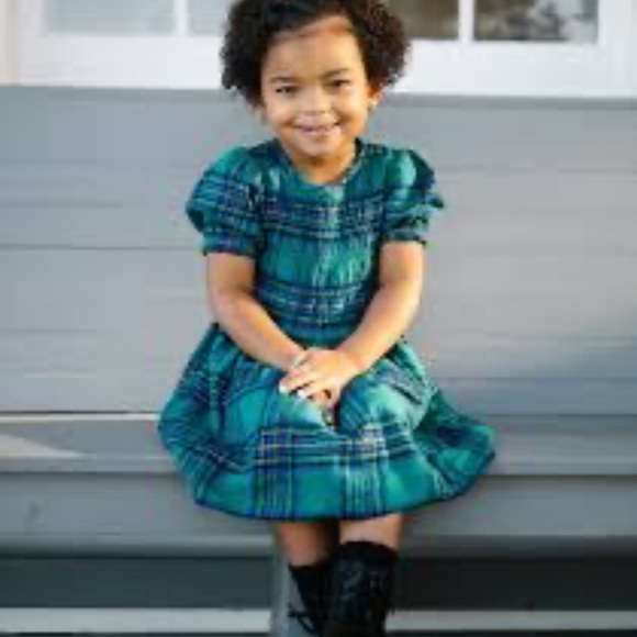 Green Plaid Kids Dress size 5T - Picture 6 of 8